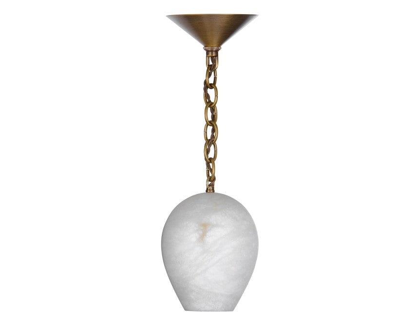 Alabaster Teardrop Pendant – 4"