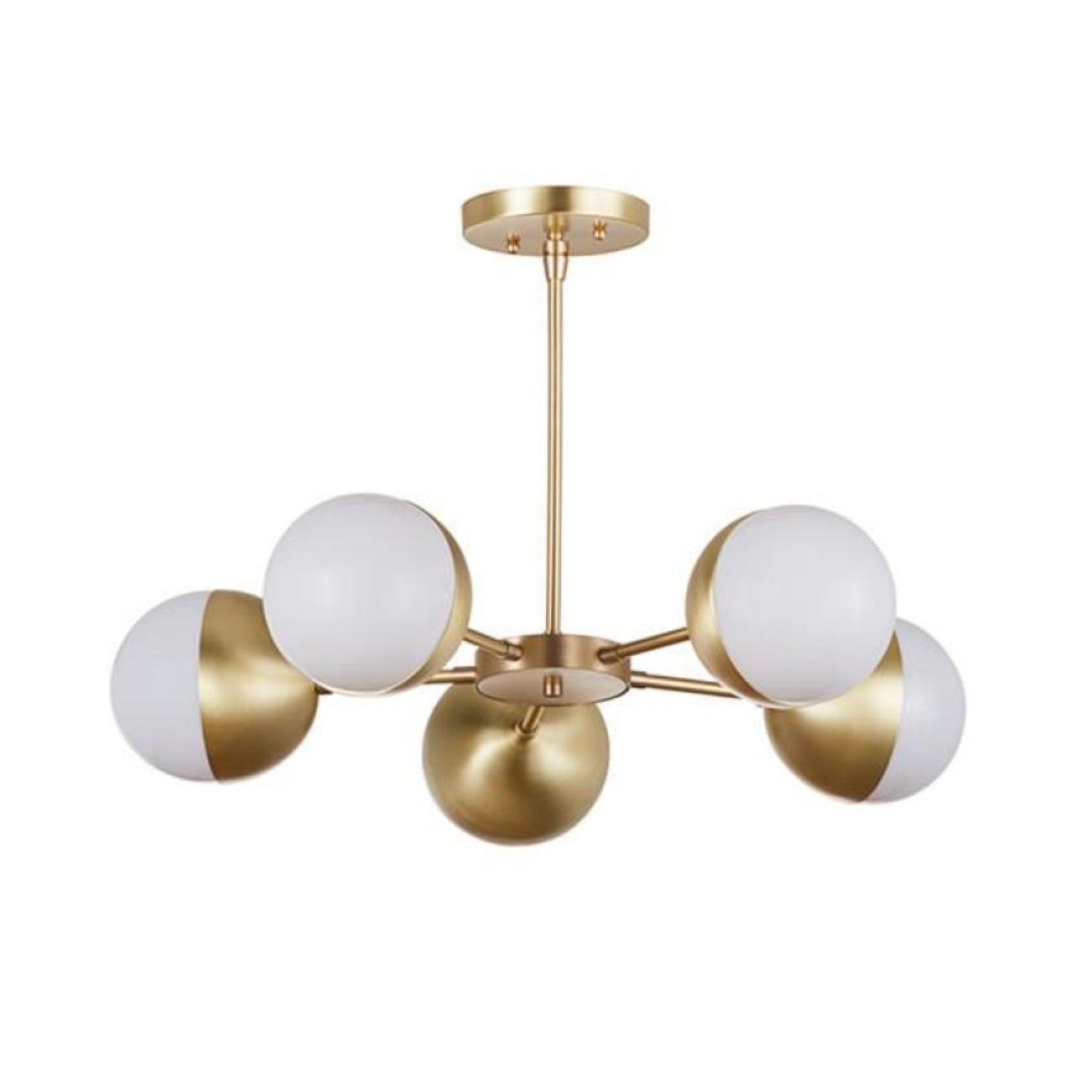 Ferris 5 Chandelier – Modern Brass