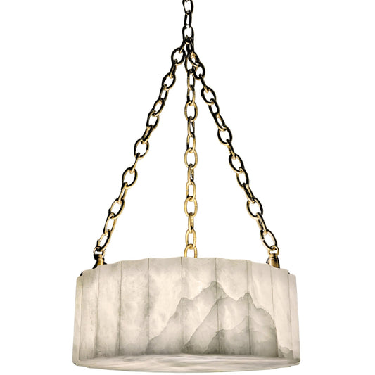 Pietra Alabaster Chandelier – Antique Brass