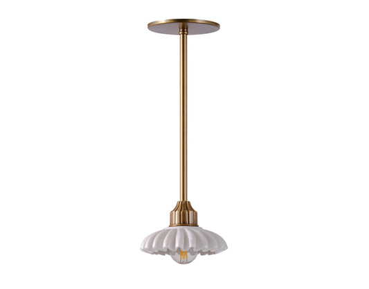 Lola Pendant w/ Downrod – Antique Brass