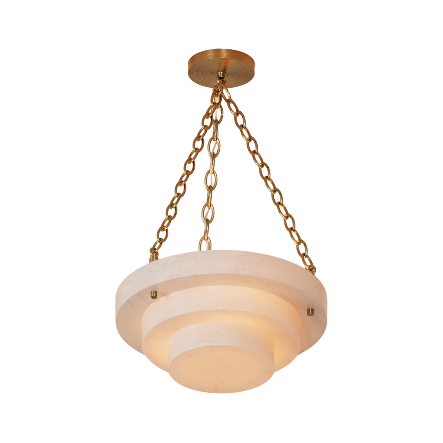 Fondren Alabaster Chandelier – Antique Brass