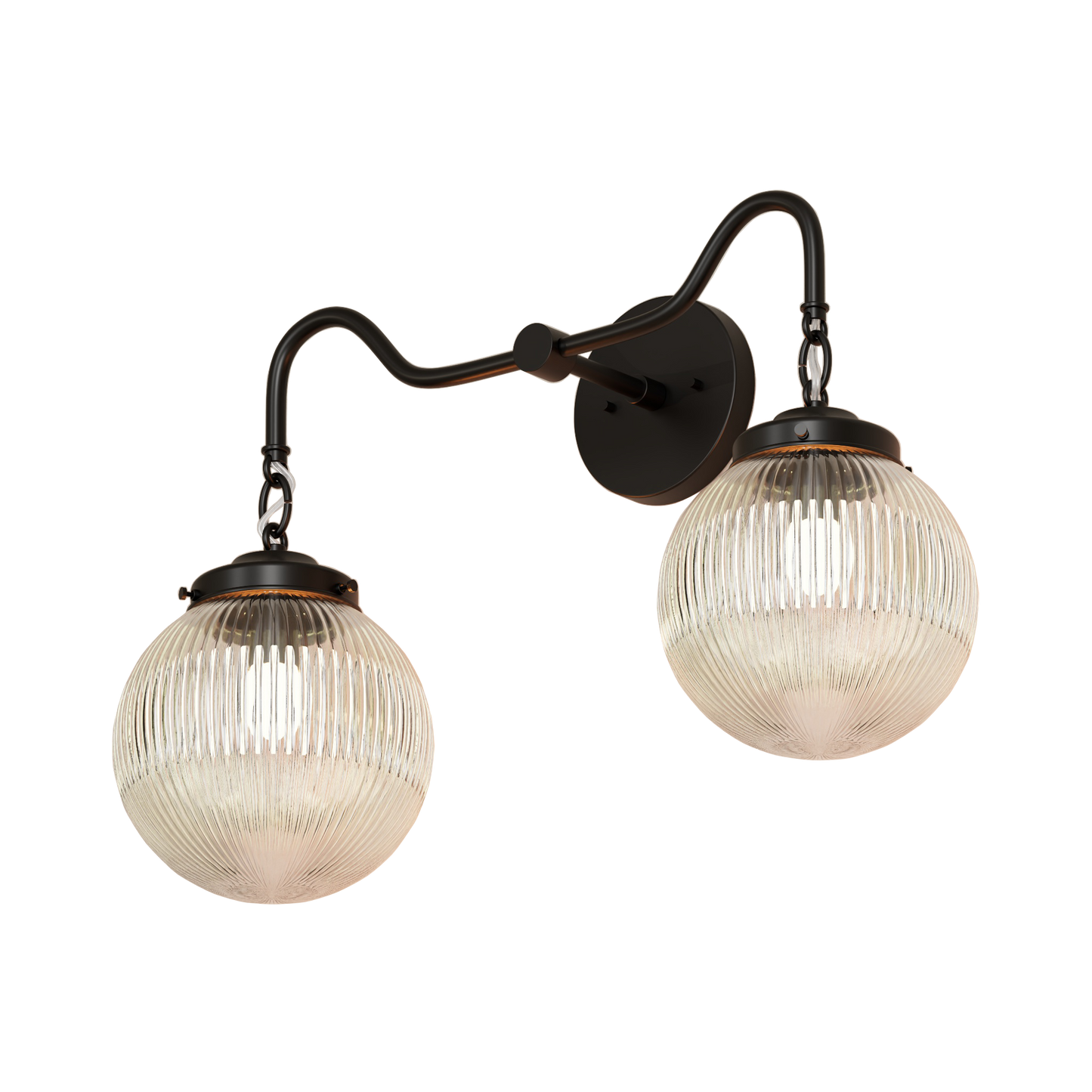 Hayes Two Light Sconce – Black