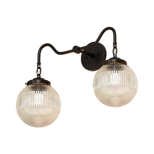 Hayes Two Light Sconce – Black