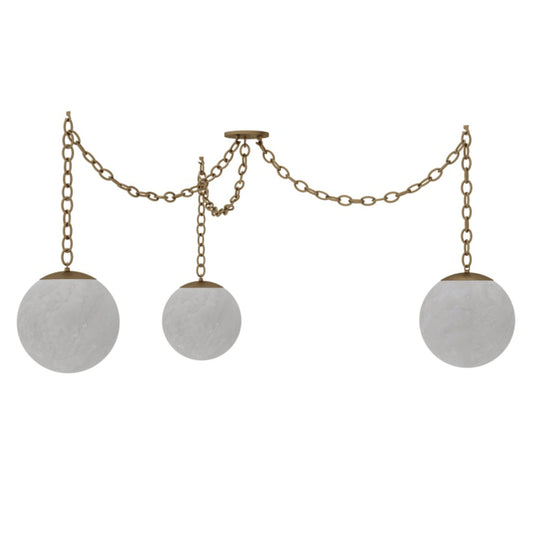Alabaster 3 Swag Chandelier – 8"