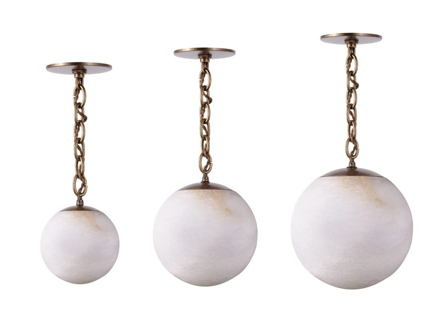 Alabaster Single Pendant – 6"